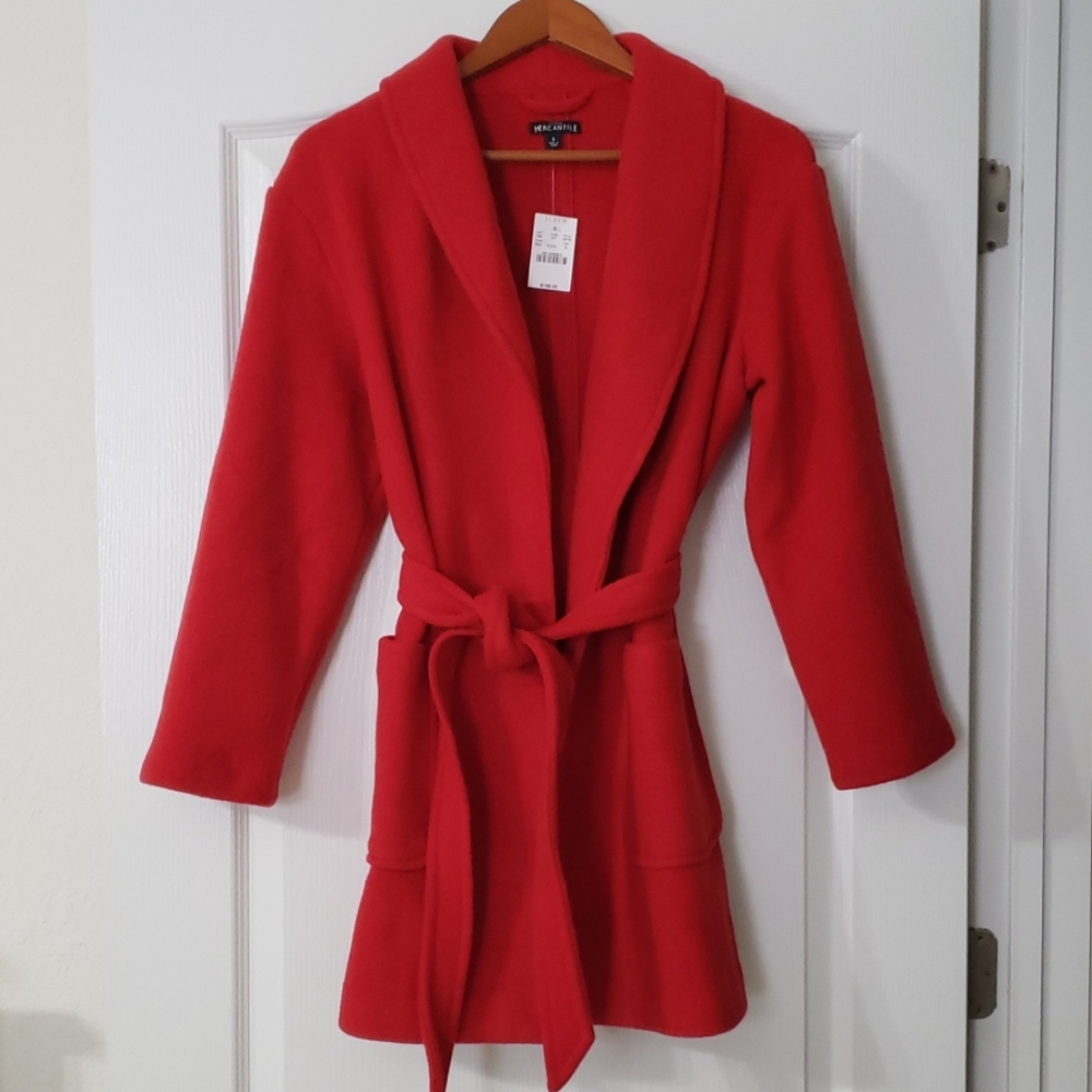 J. Crew Belted Wool Wrap Coat